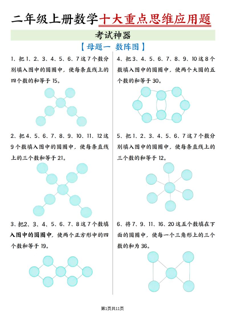 二上数学十大重点母题合集（含答案11页）-邪修侠数据中心