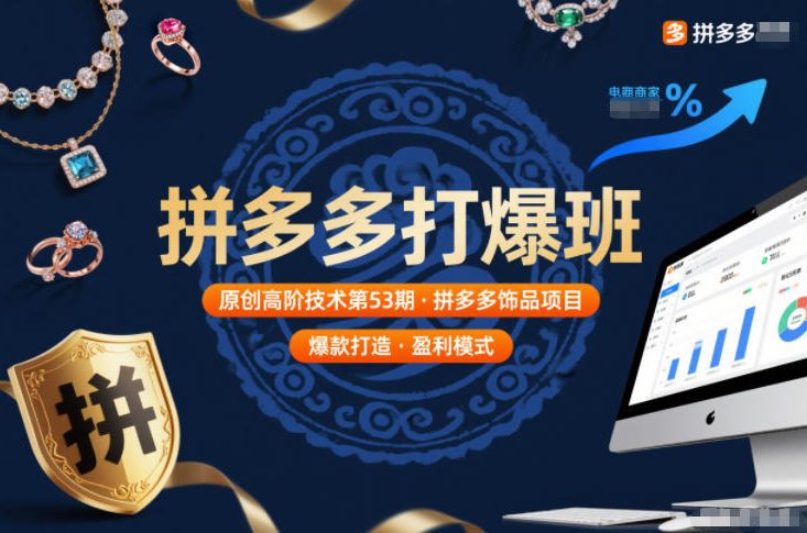 拼多多打爆班原创高阶技术第53期，拼多多饰品项目-邪修侠数据中心