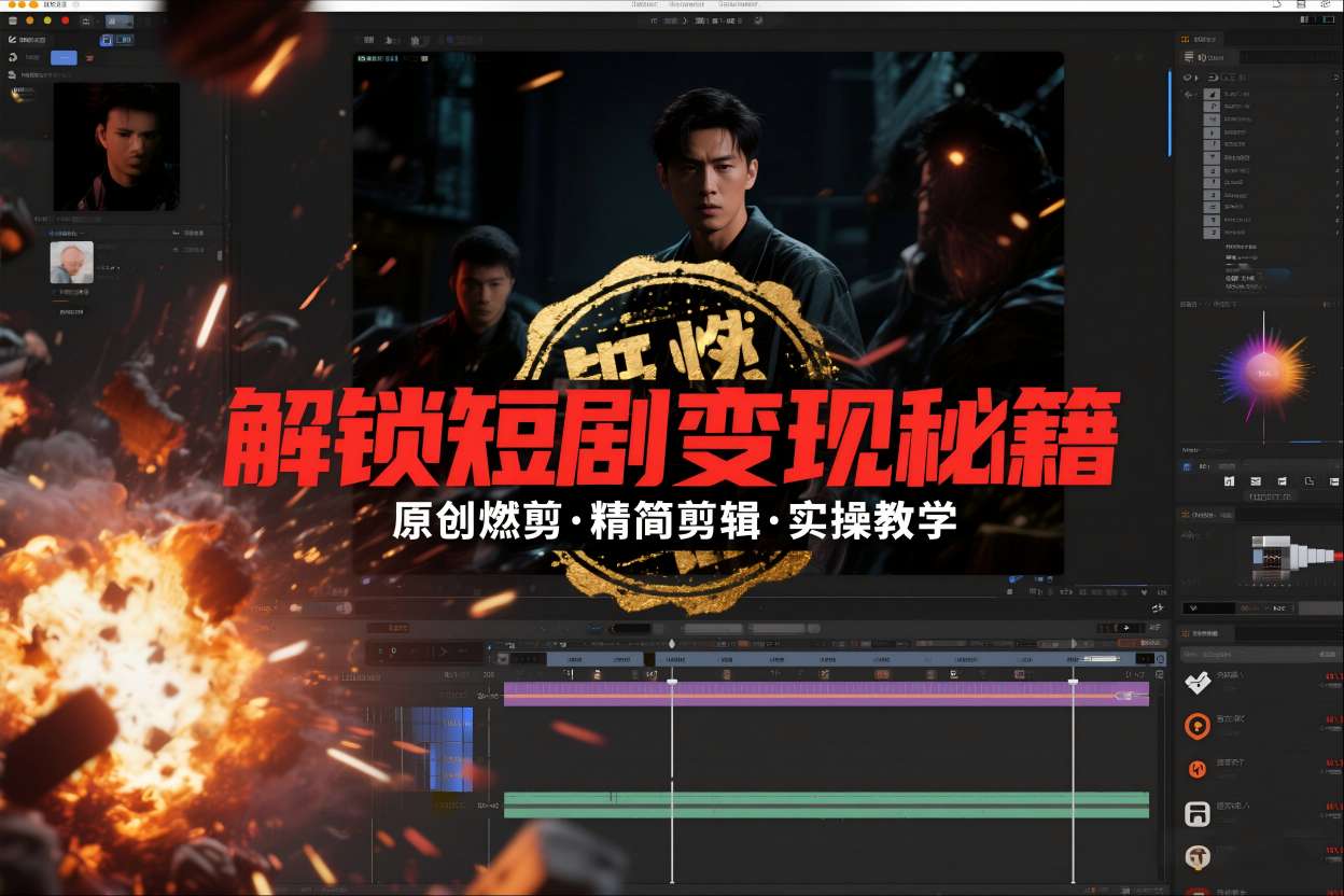 短剧拉新之原创燃剪精简剪辑实操课，解锁短剧变现秘籍-邪修侠数据中心