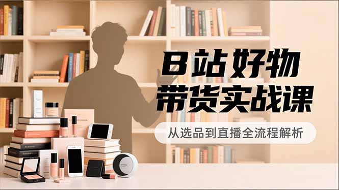 B站好物带货实战课，账号定位、选品拍摄、运营变现，全流程教学，实现UP主月入过万-邪修侠数据中心