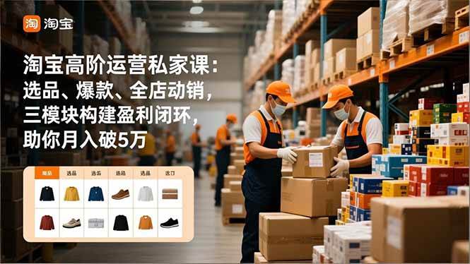 （16865期）淘宝高阶运营私家课：选品、爆款、全店动销，三模块构建盈利闭环，助你月入破5万-邪修侠数据中心